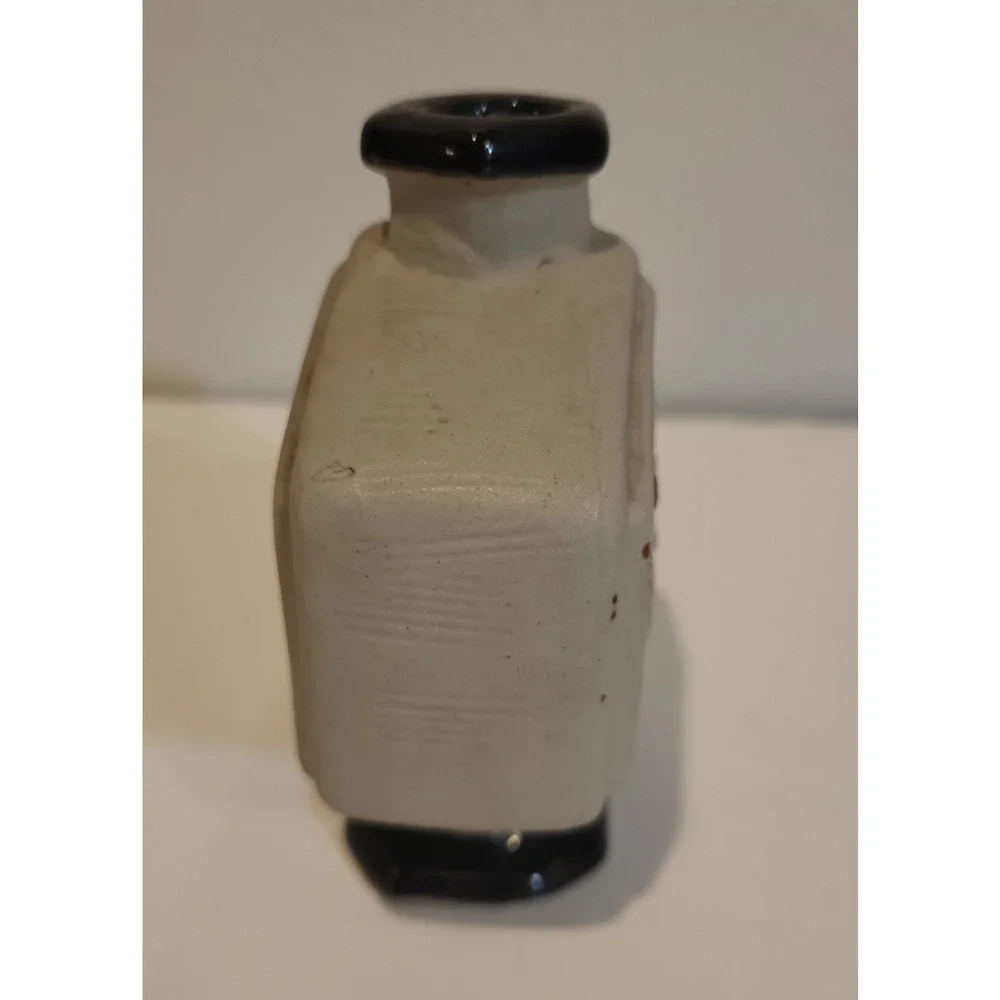 Vtg Takahashi Art Pottery Bud Vase Snail Shell Mini Bottle Japan Cottage core